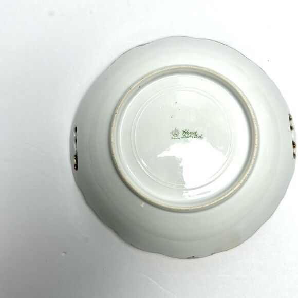 Antique Maple Leaf Mark Nippon Porcelain Hand Painted Embossed Bowl 1891-1911 - Picture 8 of 12